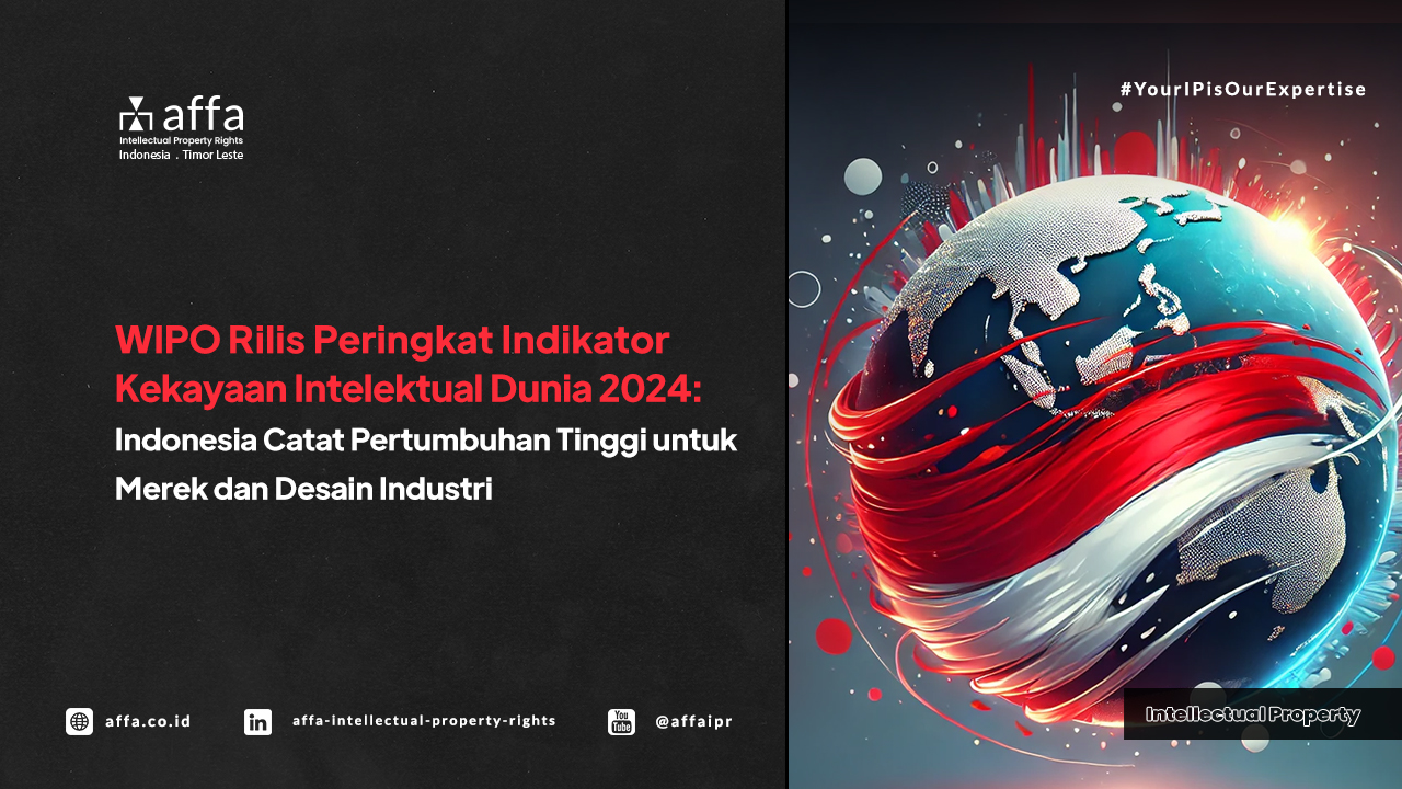 WIPO Rilis Peringkat Indikator Kekayaan Intelektual Dunia 2024: Indonesia Catat Pertumbuhan Tinggi untuk Merek dan Desain Industri - AFFA IPR